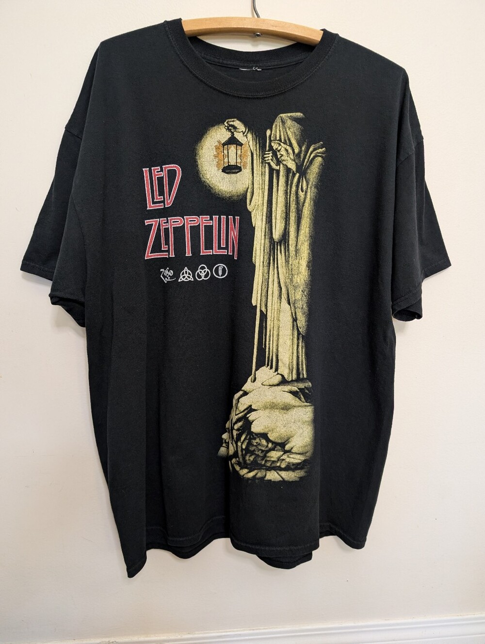 Led Zeppelin Hermit Graphic Band T-Shirt Black XL